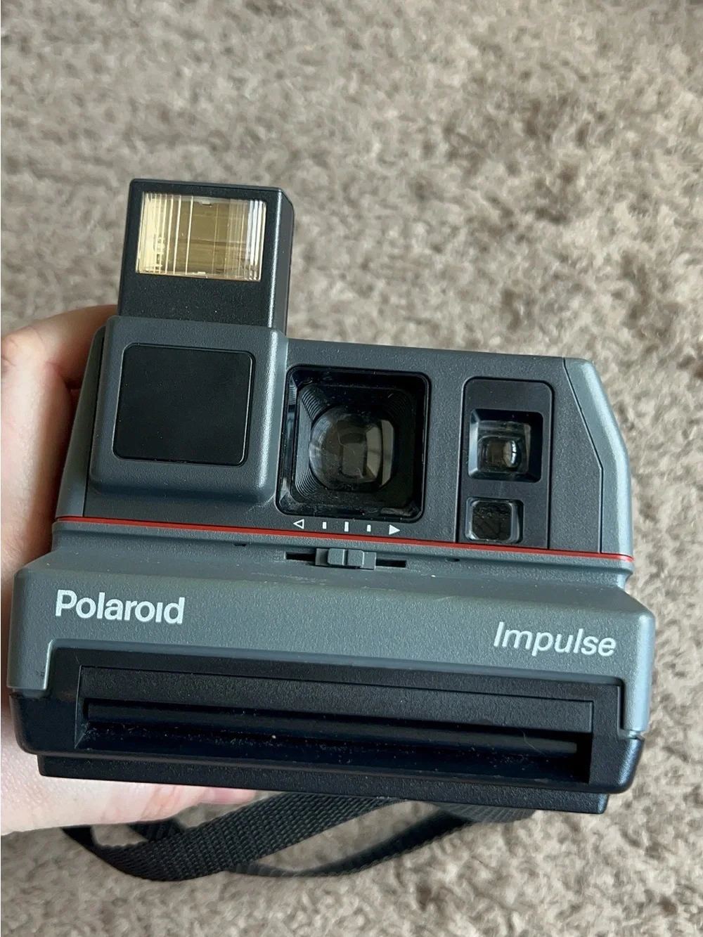 Vintage Polaroid impulse Instant Camera - Black  - no issues